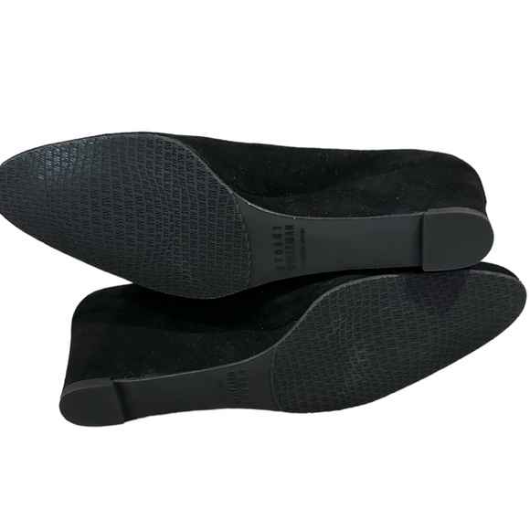 STUART WEITZMAN Black Suede Wedge Heels Pump for Women, Size 6.5. - Picture 7 of 11